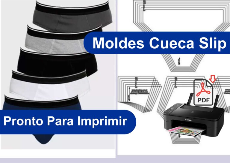 moldes de cueca slip para imprimir - Tamanho real - pdf - baixar