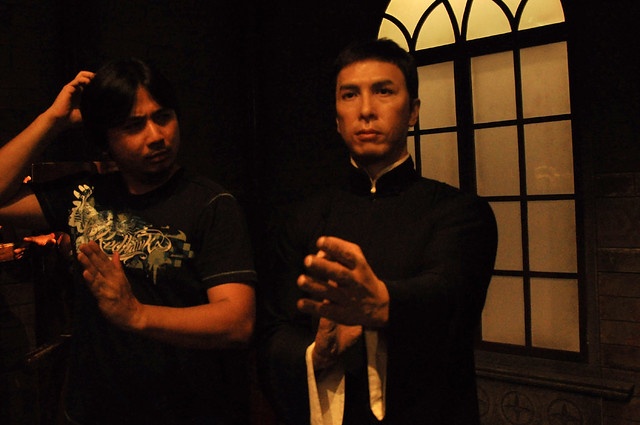 Mestre Ip Man retratado no filme IP Man - construção do Muk Yan Jong