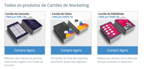 Cartões de Marketing