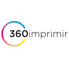 Logo da gráfica 360 imprimir, gráfica online para impressão de cartão de visita