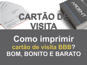 imagem contem cartões de visita