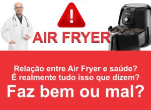 imagem contem um médico e ao lado oporto uma air fryer com dinheiro dentro da gaveta