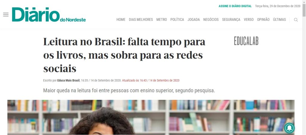 Leitura no Brasil: falta tempo para os livros, mas sobra para as redes sociais - Diário do Nordeste