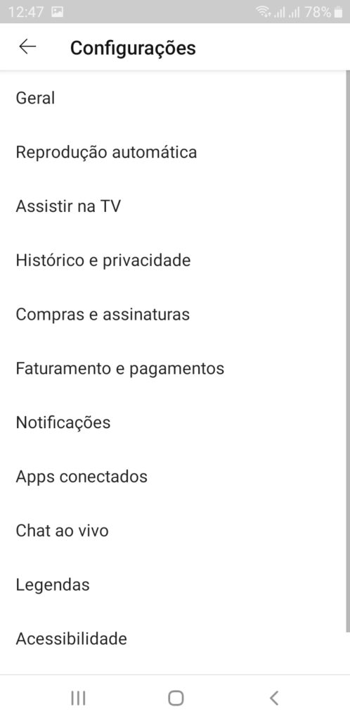 2 - configurando o youtube para italiano no android