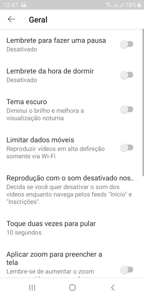 3 - configurando o youtube para italiano no android