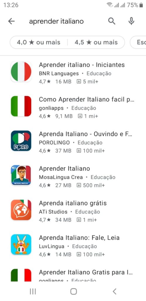 Aplicativos para aprender a falar italiano grátis