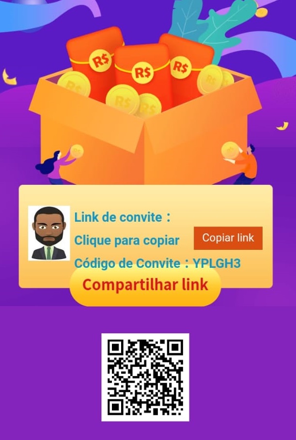 como encontrar o link de indicação do ATM App