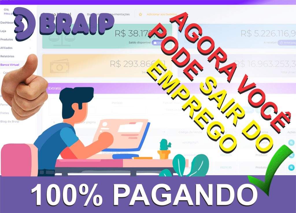 BRAIP - aplicativo para ganhar dinheiro online - pagando de verdade - 2021