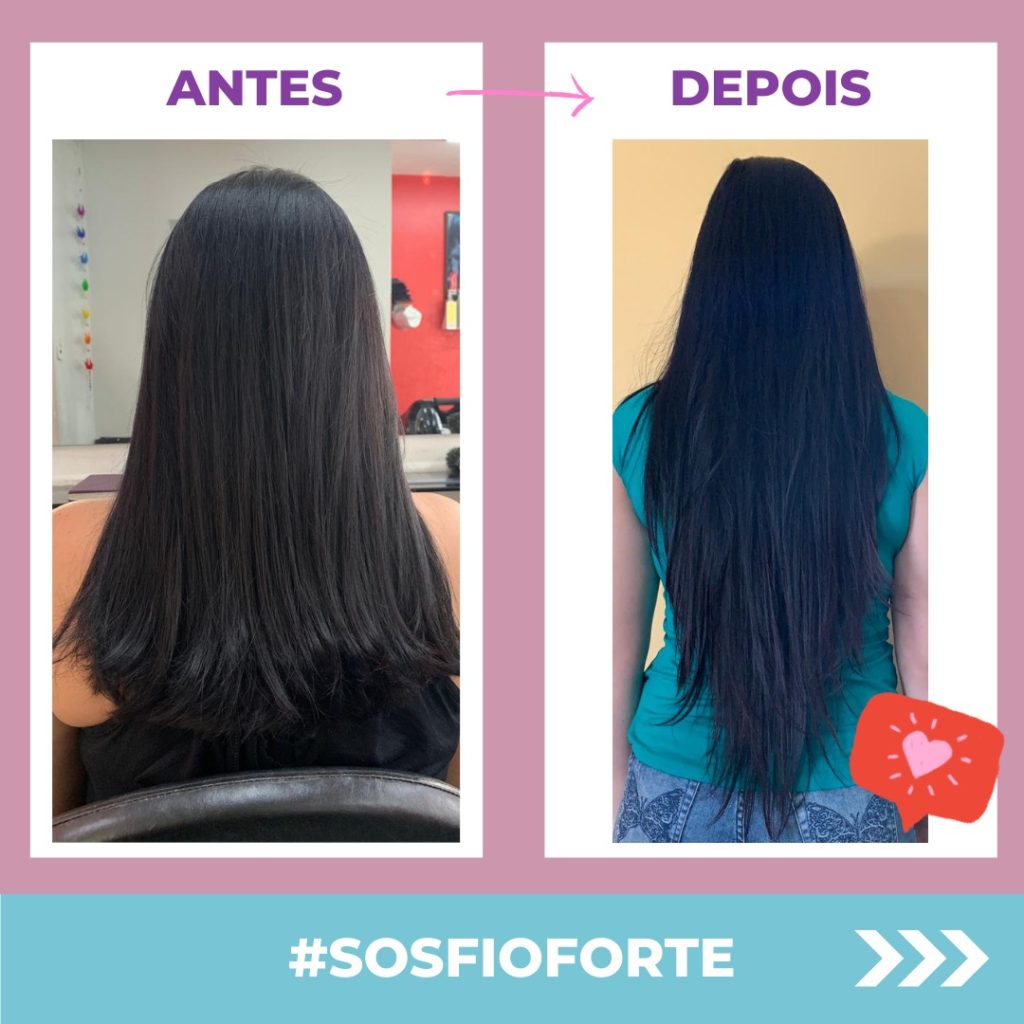 Resultados de fortalecimento e crescimento do cabelo