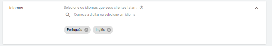 4 - Selecionar configurações da Campanha - google ads para afiliados hotmart