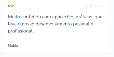 Depoimento sobre o curso na Plataforma da Hotmart