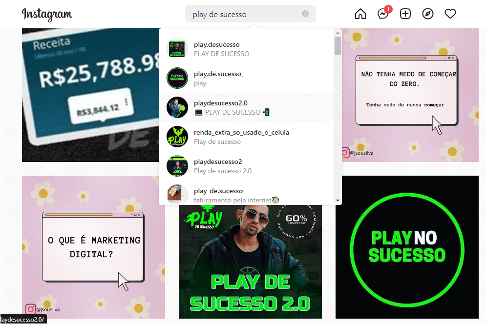 play de sucesso - funciona - é bom - busca por reclamação instagram