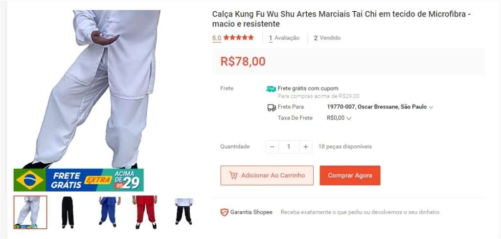 Calças de Microfibra para a prática do Tai Chi Chuan