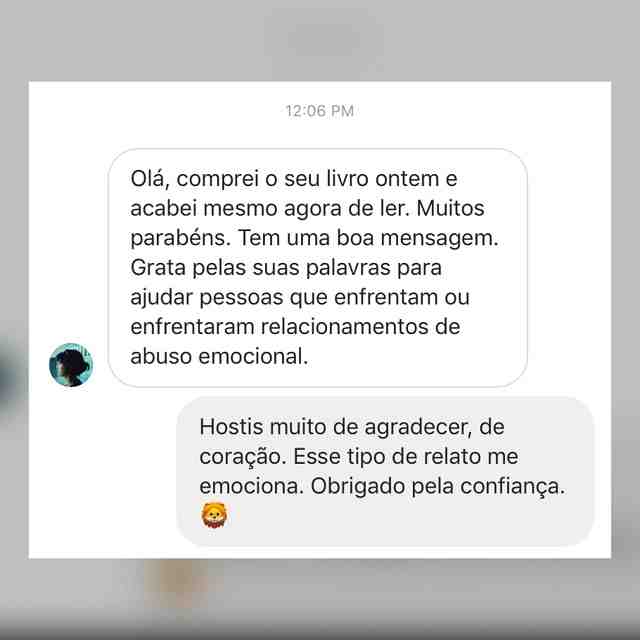 7 - DEPOIMENTOS DE LEITORES DO LIVO DIGITAL NÃO ACEITE MIGALHAS EMOCIONAIS