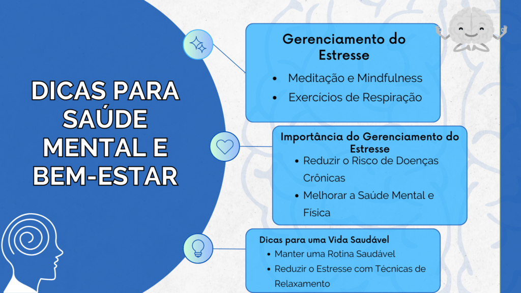 Mapa Mental - Dicas para Saúde Mental e Bem-Estar